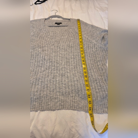 Simply Vera Vera Wang Knit Sweater gray comfy Womens Size XXL 2X Academia Preppy - Picture 7 of 8